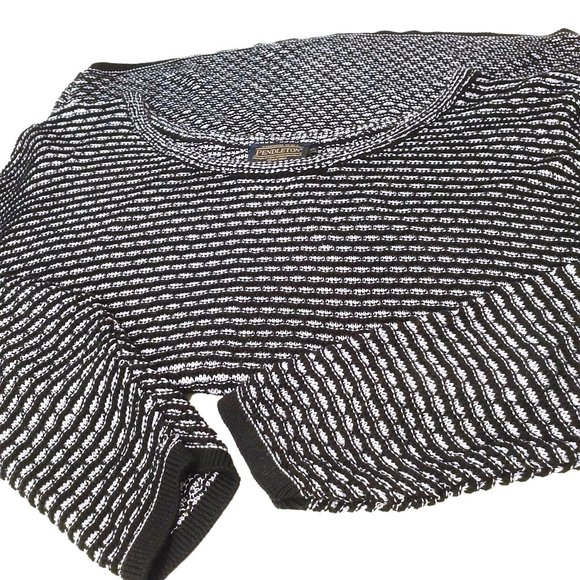 Pendleton Woolen Mills Tunic Sweater -XL Loose Knit Striped Crewneck Navy White - Picture 8 of 11